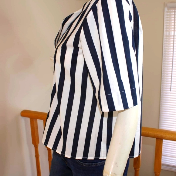 MNG Stripe Print Blouse - Picture 4 of 7